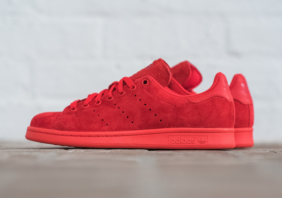 Adidas Stan Smith Powder Red Suede 02