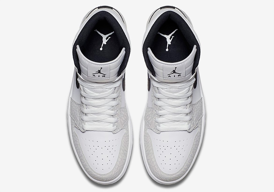 Air Jordan 1 High Elephant White Black 4