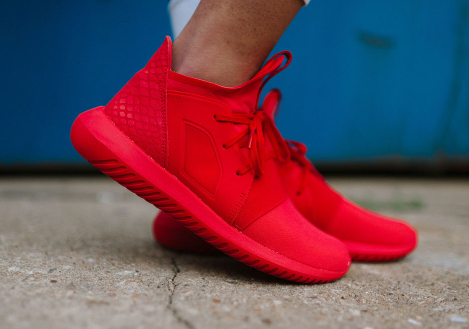 Adidas Tubular Defiant Lush Red All Red 2