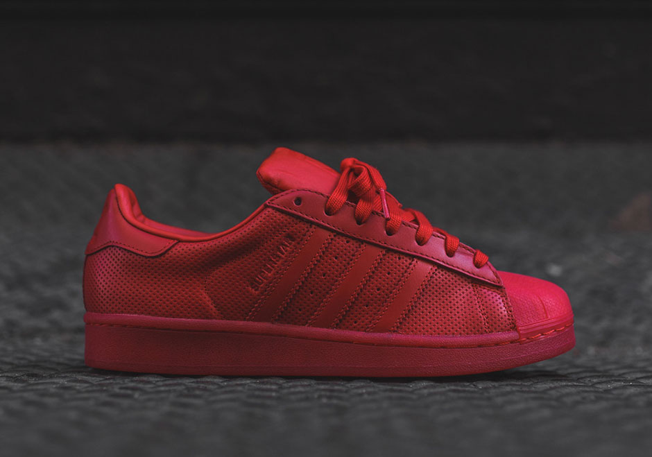Adidas Originals Superstar Scarlet Red Microperforated Leather 02