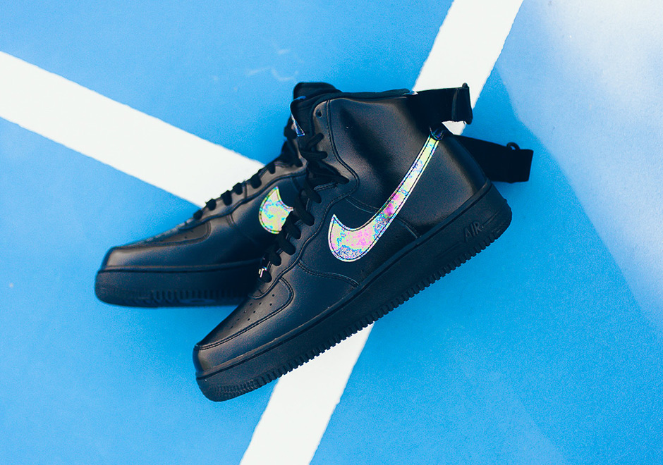Nike Air Force 1 High Oil Slick Black 1