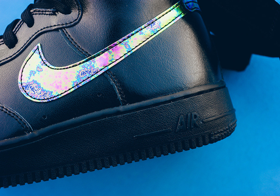 Nike Air Force 1 High Oil Slick Black 3