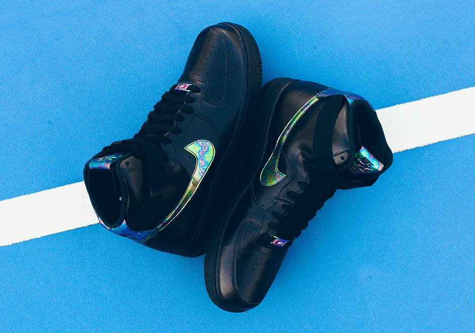 Nike Air Force 1 High Oil Slick Black 5