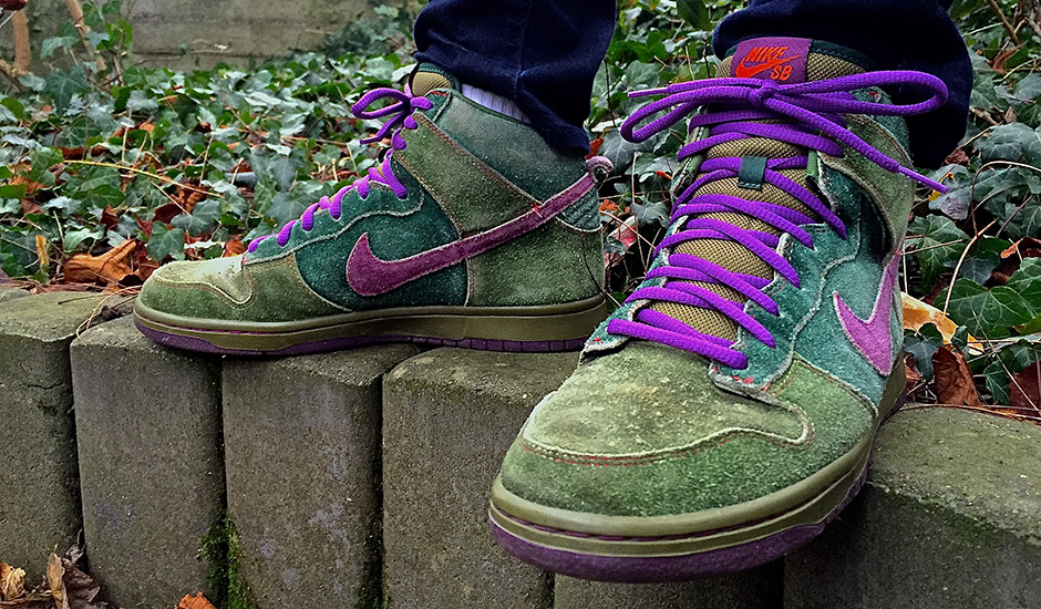Weed Sneakers Nike Sb Dunk High Skunk