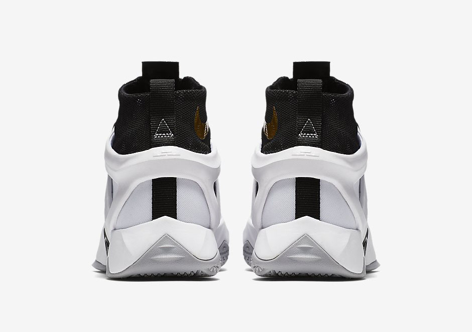 Nike Lebron Ambassador 8 White Black Gold 5