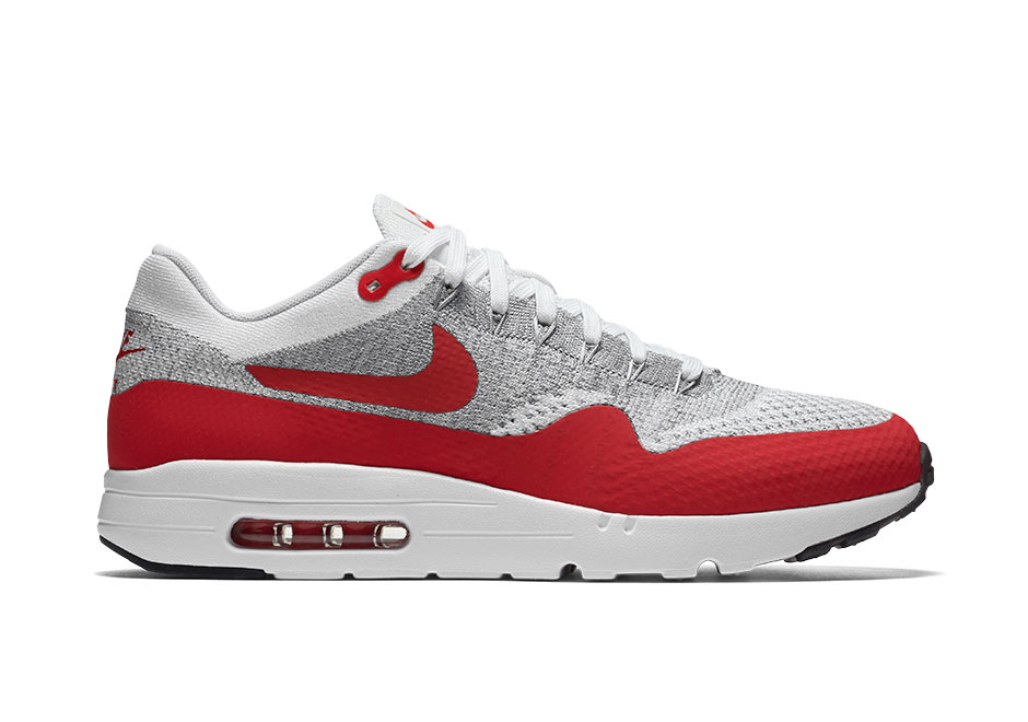 Nike Air Max 1 Flyknit Og White Red 1