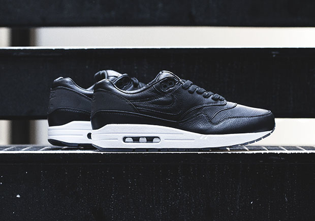 Nike Air Max 1 Pinnacle Black White Leather Clear Sole 3