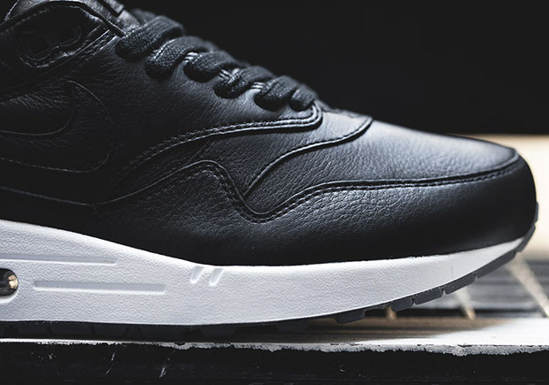 Nike Air Max 1 Pinnacle Black White Leather Clear Sole 6