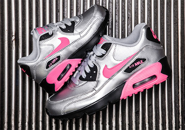 Air Max 90 Kids Silver Pink 2