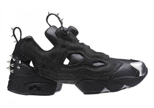 Reebok Instapump Fury Black Leather Spikes 2