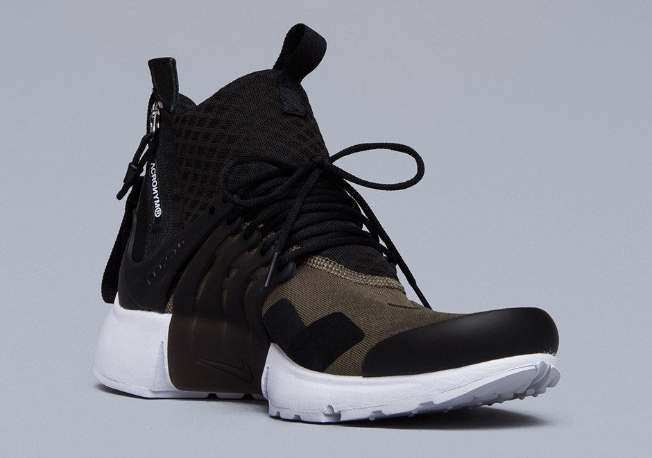 Nike Presto Mid Acronym Black Olive White 1