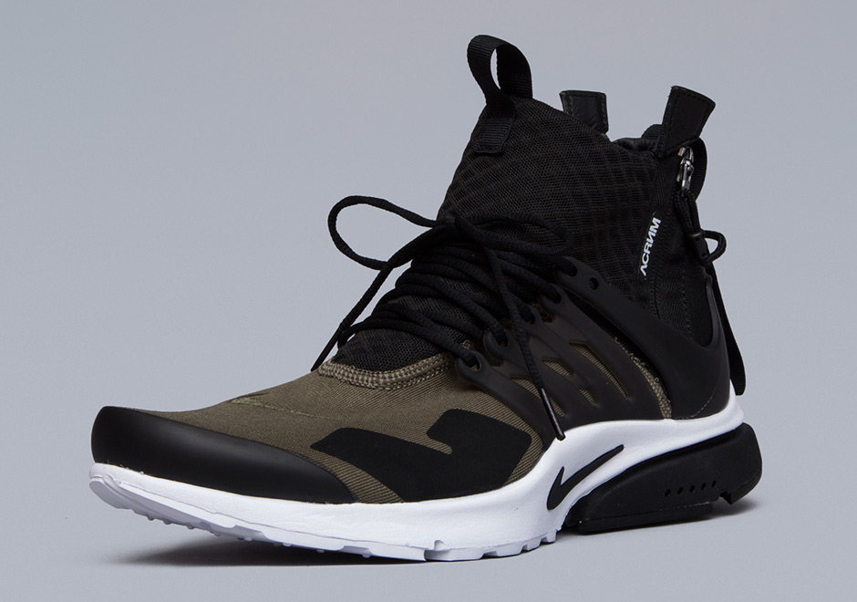 Nike Presto Mid Acronym Black Olive White 2
