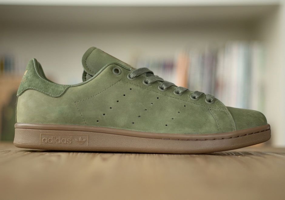 Adidas Stan Smith By Size Winterized Olive Black Nubuck Gum 2