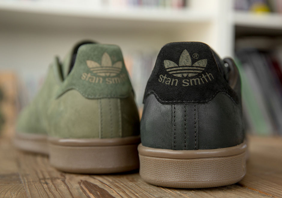 Adidas Stan Smith By Size Winterized Olive Black Nubuck Gum 3