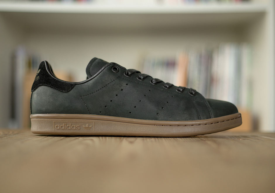 Adidas Stan Smith By Size Winterized Olive Black Nubuck Gum 4