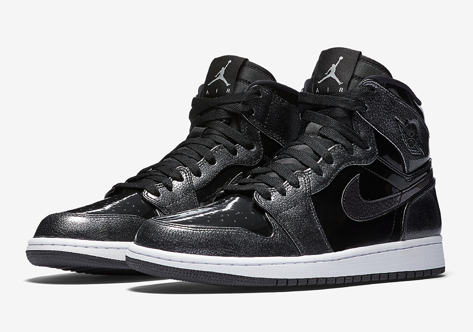 The Air Jordan 1 High Releases In Black Patent Leather