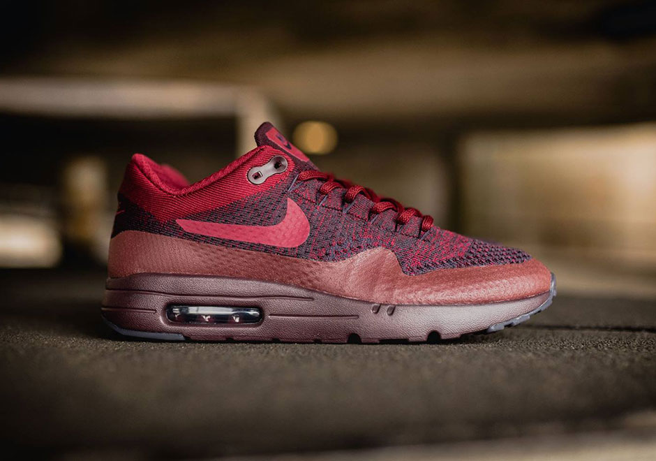 Nike Air Max 1 Ultra Flyknit Fall 2016 Neutral Olive Team Red Black Defender Repellant 6
