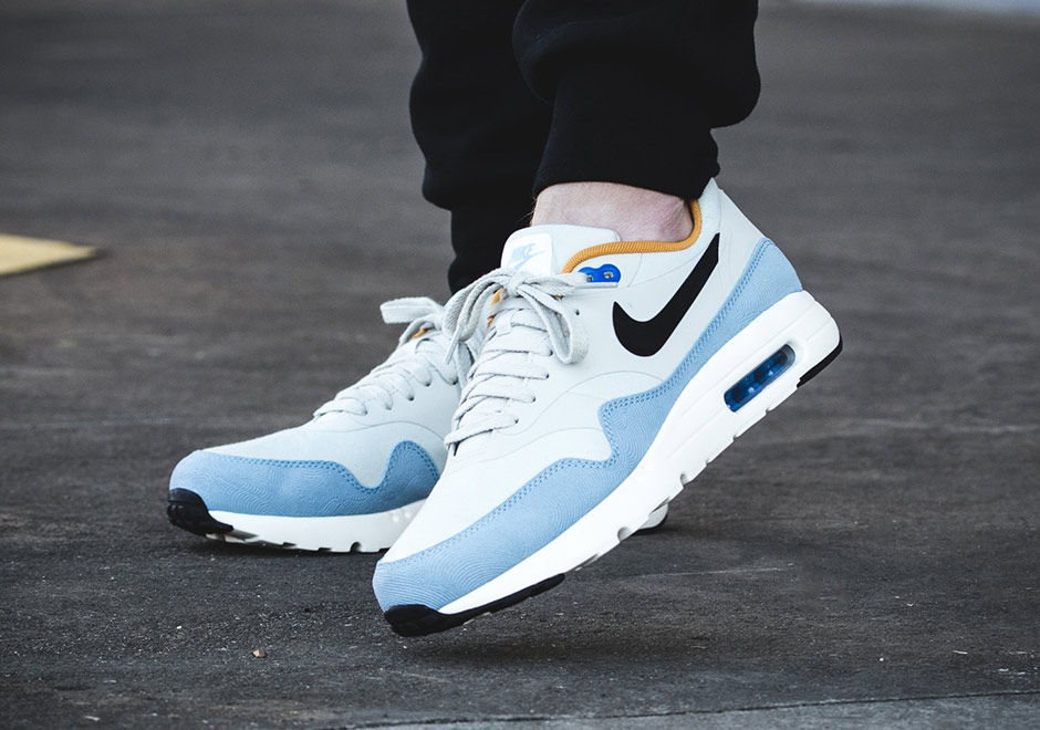 Nike Air Max 1 Ultra Essential Grey Blue Cap 819476 009 2