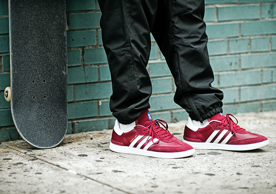 The Skate-ready adidas ADV Samba Is Releasing In Burgundy