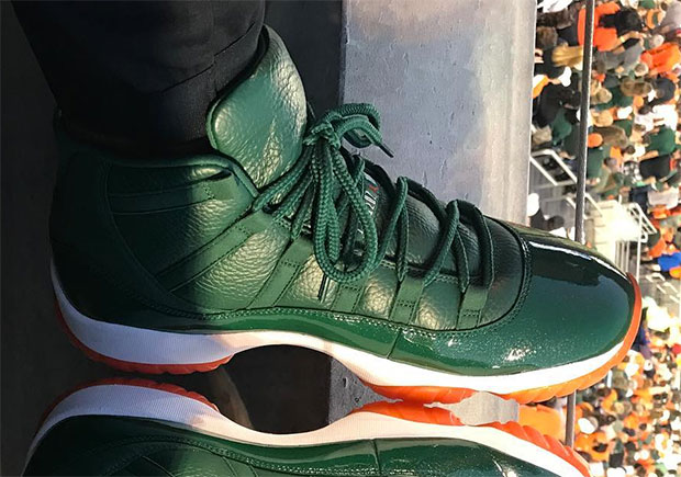Andre Johnson Breaks Out Air Jordan 11 "Miami Hurricanes" PE