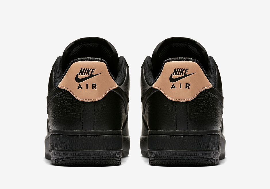 Nike Air Force 1 Low Leather Tongue Black Vachetta Tan 05