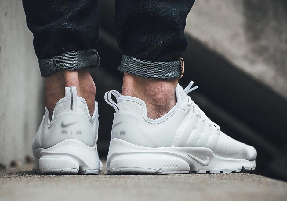The Nike Air Presto "Triple White" Releases In Leather