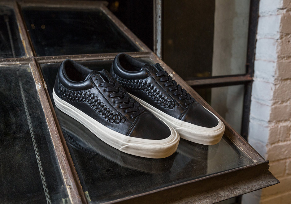 Vans Classics Woven Sk8 Hi Old Skool Authentic Slip On Black Delicate Pink 4