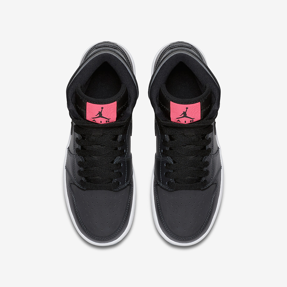Air Jordan Girls Black Pink Reflective 332148 004 3