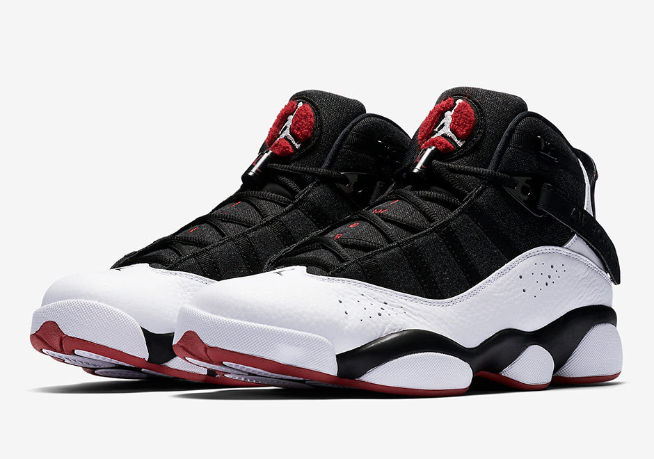 Jordan 6 Rings White Black Red 6