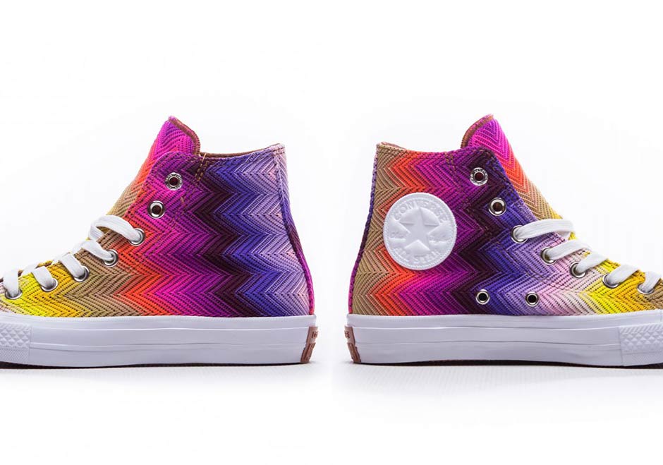 Missoni Brings Rainbow Chevron Fabric To The Converse Chuck Taylor