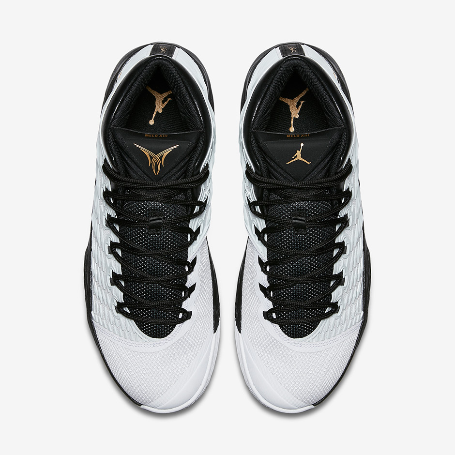 Jordan Melo M13 White Metallic Gold Black 4