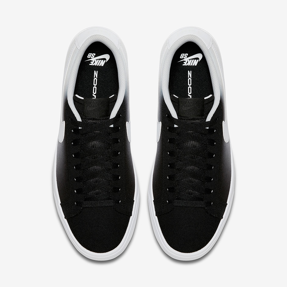 Nike Sb Blazer Vapor Textile Black White Fade 2