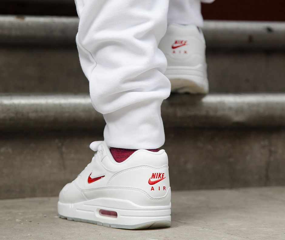 Nike Air Max 1 Jewel White Red 3