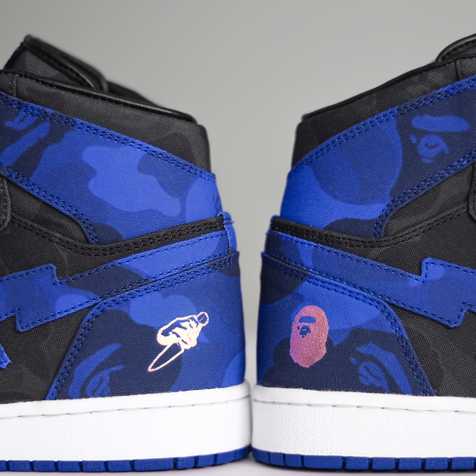 Air Jordan 1 Bape Royal Custom Jack The Ripper 05