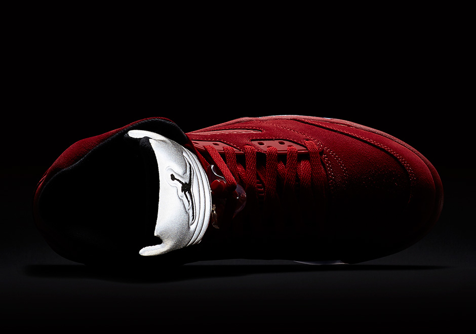 Air Jordan 5 Flight Suit Red Suede Release Date 08