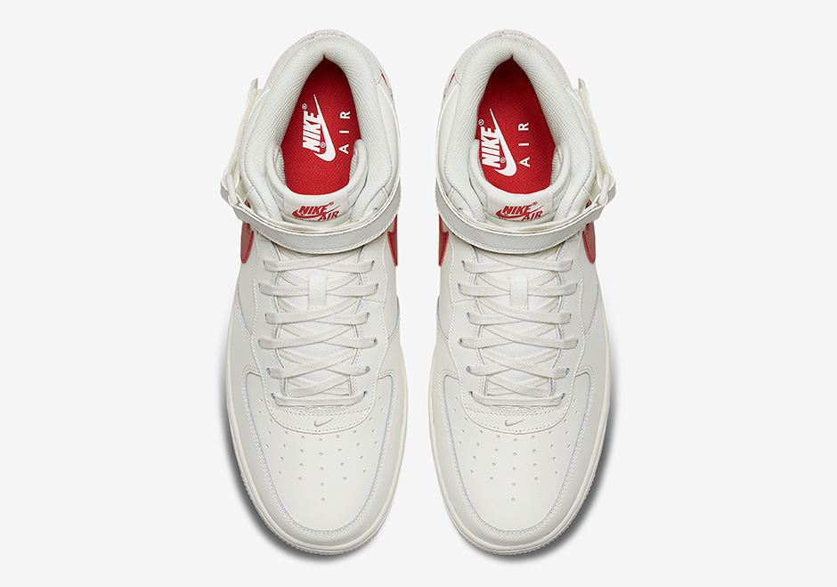 Nike Air Force 1 Mid Sail University Red 04