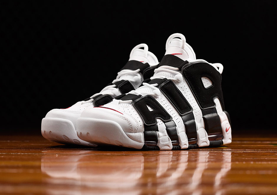 Nike Air More Uptempo White Black University Red Pippen 2