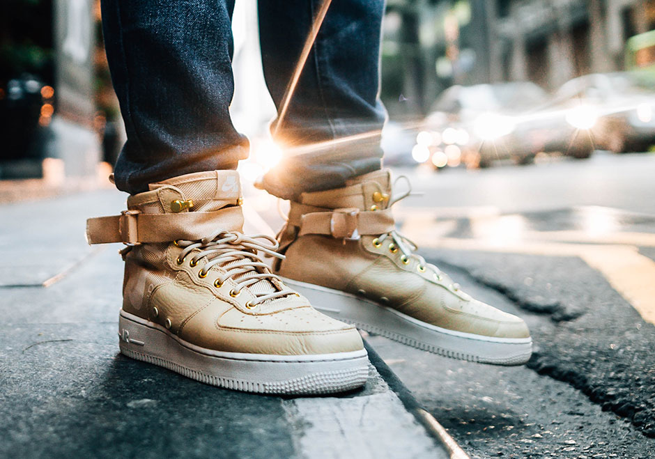 On-Foot Look At The Nike SF-AF1 Mid "Mushroom"