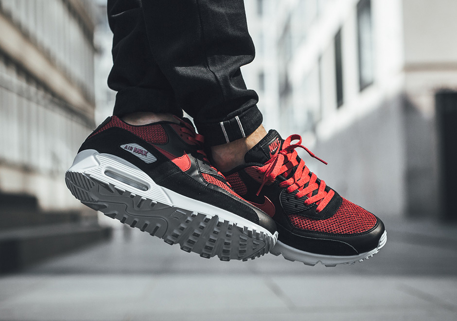 Nike Air Max 90 Essential Black Tough Red 537384 076 7
