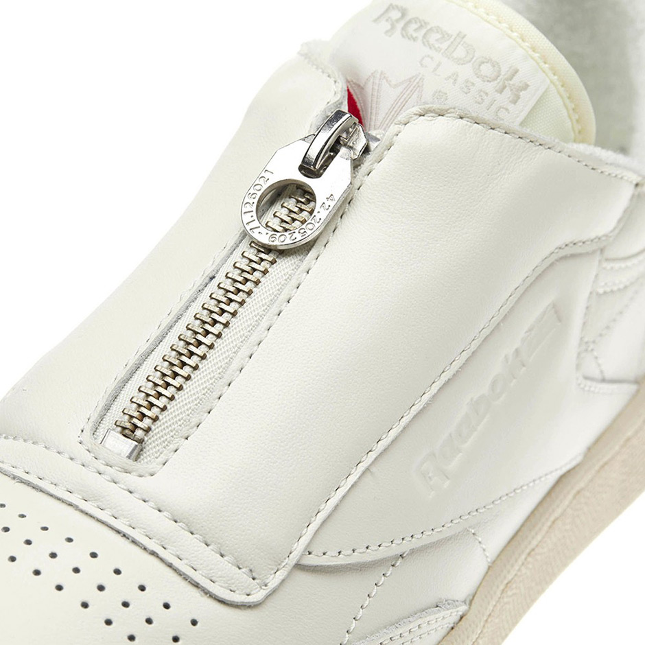 Reebok Gigi Hadid Club C 85 Zip W Chalk Sand Stone Paper White Met Silver Bs6612 2