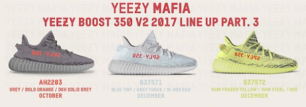 Yeezy Releases December 2017