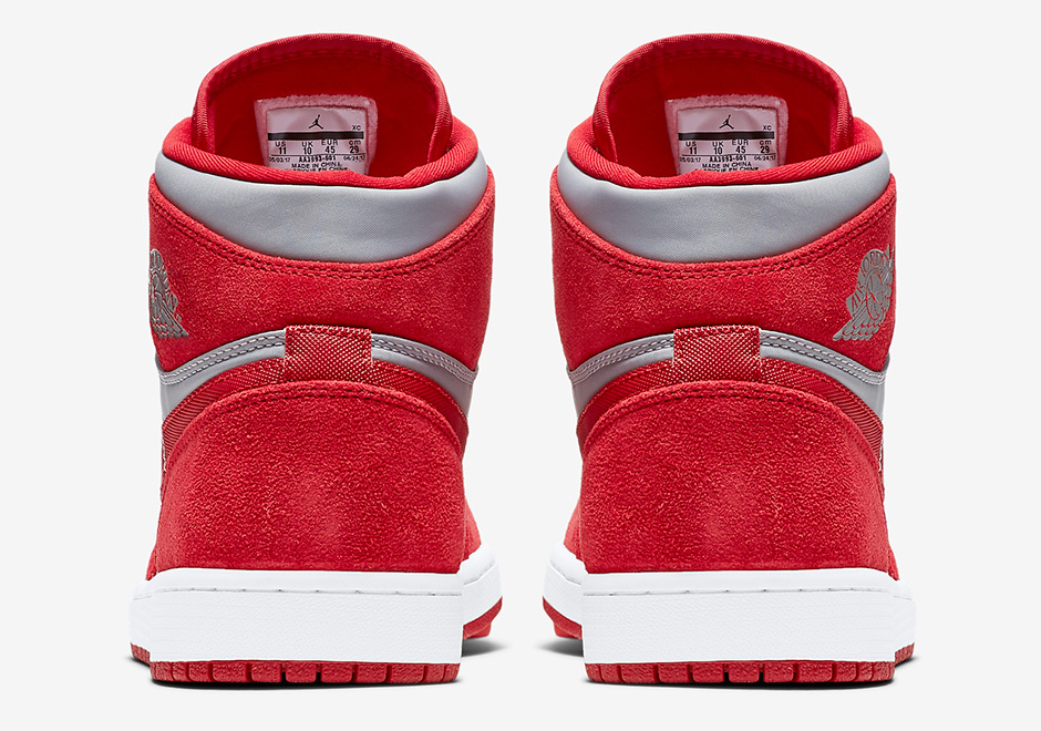 Air Jordan 1 Retro High Premium Red Grey 2
