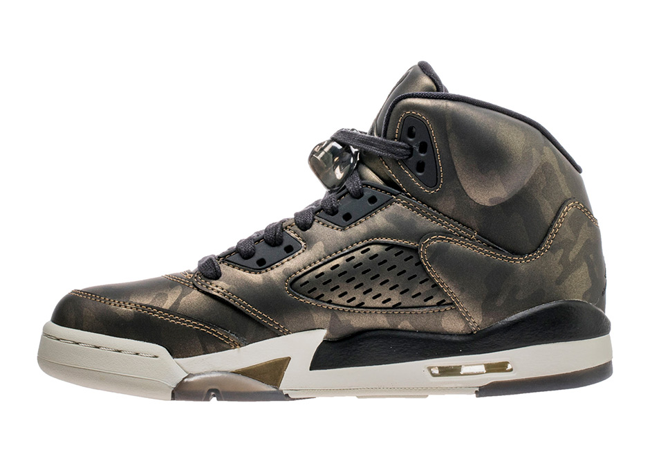 Air Jordan 5 Heiress Metallic Bronze Camo Release Date 04