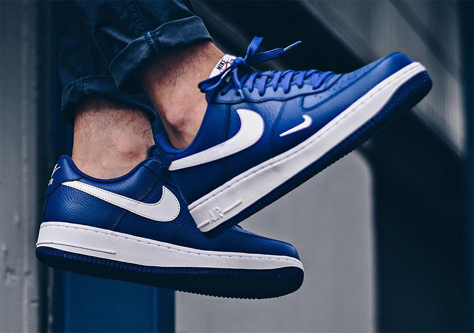 Nike Air Force 1 Low "Mini-Swoosh" Releases In Royal Blue