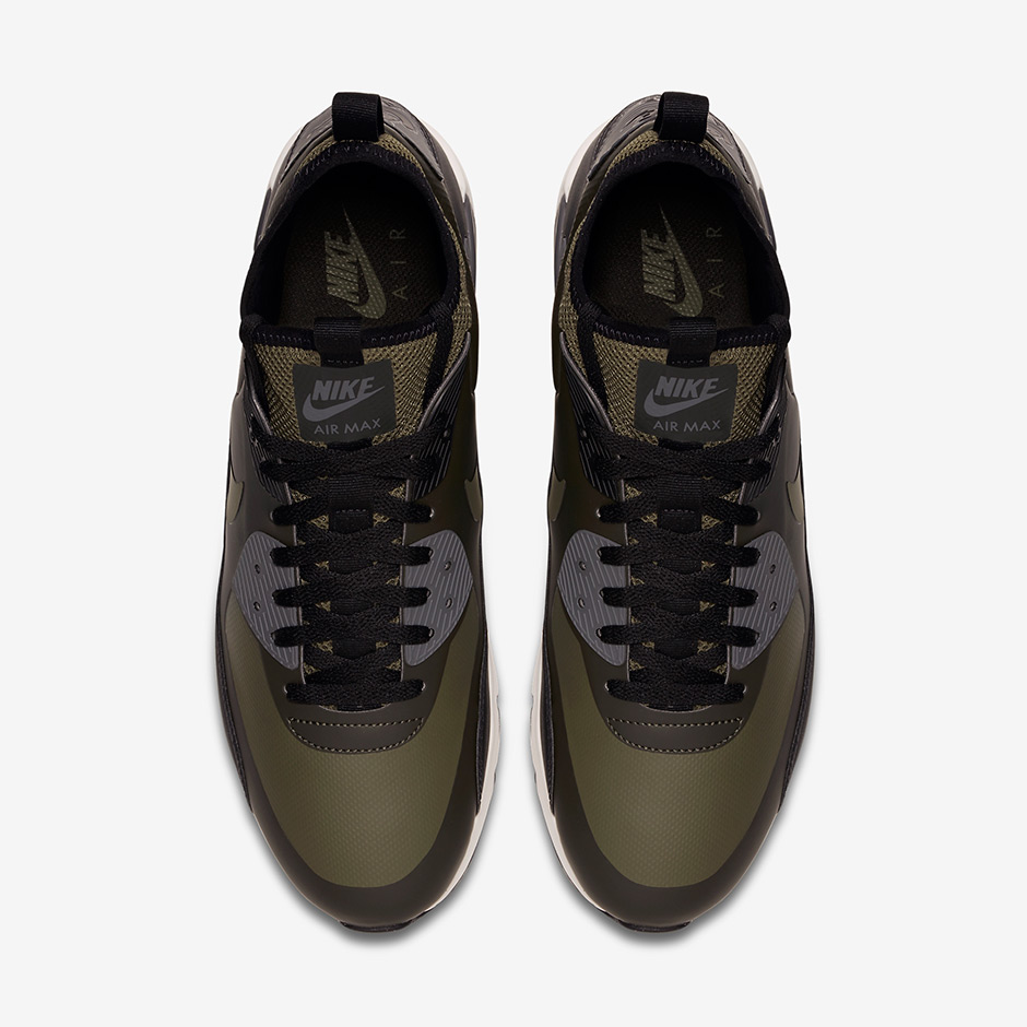 Nike Air Max 90 Sneakerboot Olive Black Grey 924458 300 3