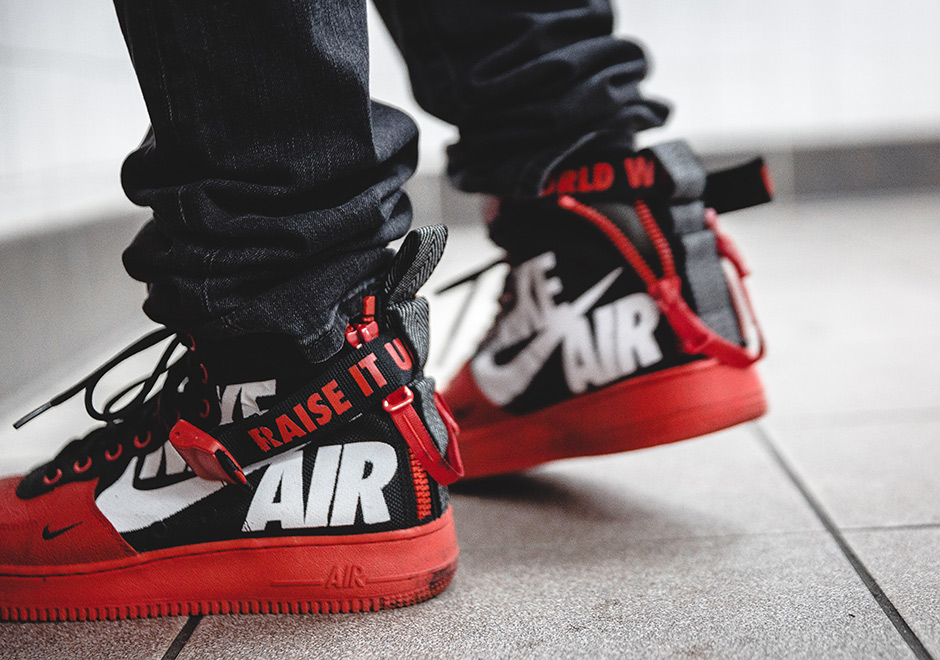 Nike Sfaf1 Mid Red Black 12 O Clock Boys 11