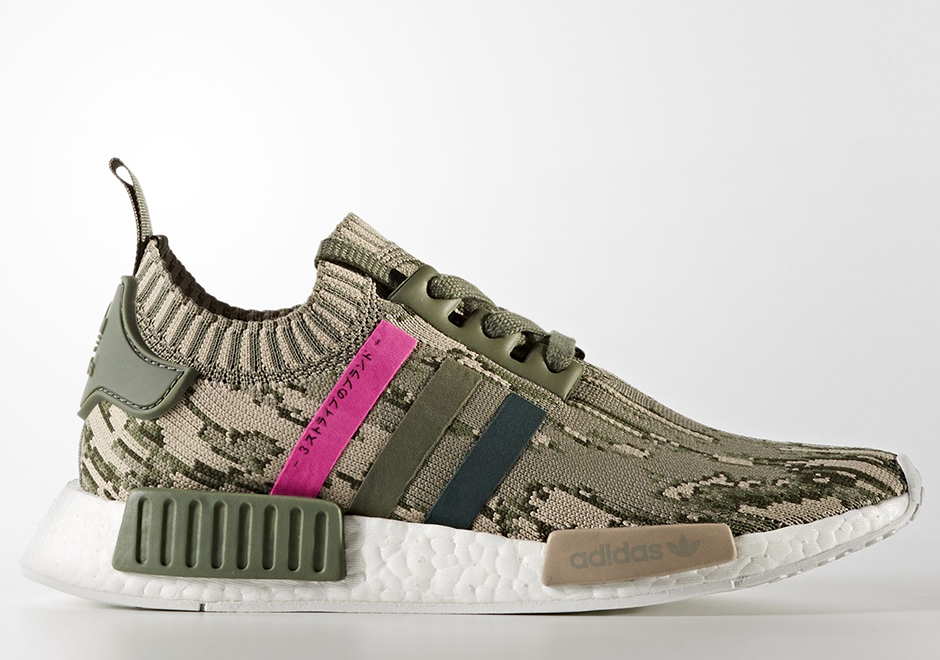 Adidas Nmd R1 Glitch Camo Olive Pink By9864 2