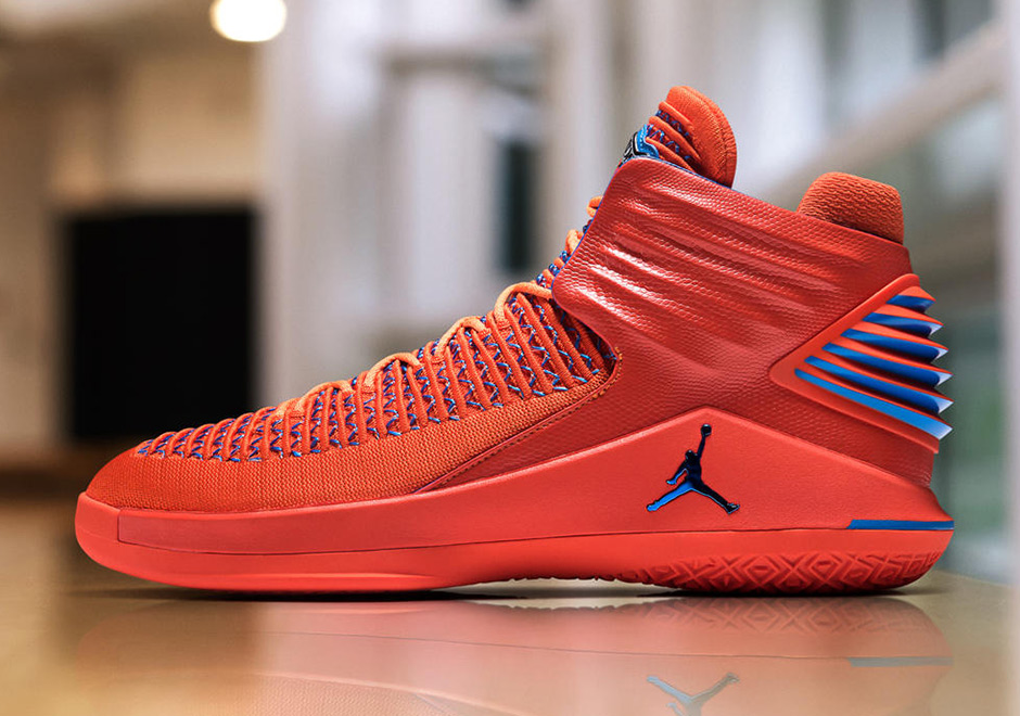 Russell Westbrook Debuts Air Jordan XXXII "Creamsicle" PE On Media Day
