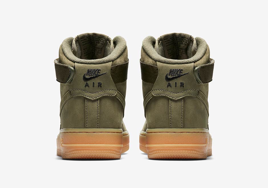 Nike Air Force 1 High Kids Olive Nubuck Gum 922066 202 4