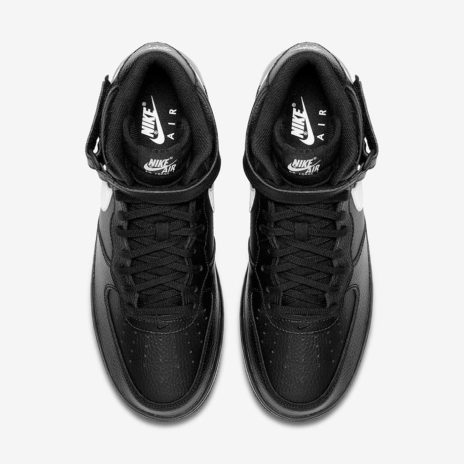 Nike Air Force 1 Mid Black White Reflective Swoosh 315123 043 3